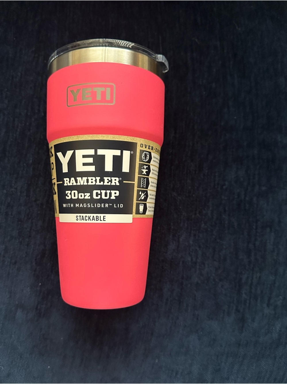 NEW Rare YETI Rambler 30 Oz Tumbler Tropical Pink Stackable Limited Edition
